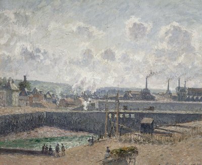 Low Tide at Duquesne Docks, Dieppe, 1902 by Camille Jacob Pissarro